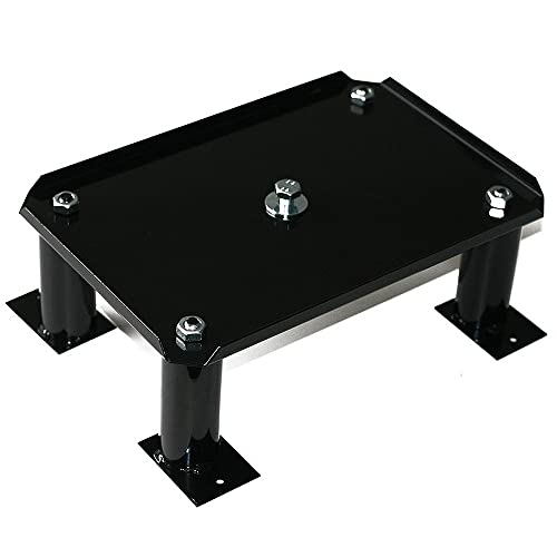 Paketbriefkasten-Ständer Safepost Stativ 300 A zum Aufschrauben schwarz Standfuß Briefkasten (RAL 9005)