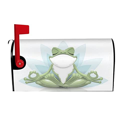 OGNOT Lustige Yoga-Frosch-Briefkasten-A bdeckung, Gartendekoration, Standardgröße 45,7 x 53,3 cm, für Outdoor-Garten-Heimdekora tion