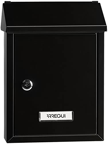 Arregui Briefkasten für den Außenbereich, Smart, Schwarz, E-5724