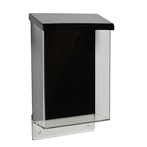 DIN A5 Prospektbox/Prospekthalte r/Flyerhalter im Hochformat, wetterfest, für Außen, mit Deckel, aus Acrylglas/PMMA