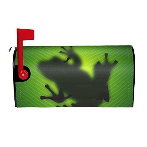 Grüner Frosch-Schatten-Drucke, wasserdicht, Sonnenschutz, Briefkasten-Abdeckung, für Standardgrößen oder große Briefkästen 53,3 x 45,7 cm