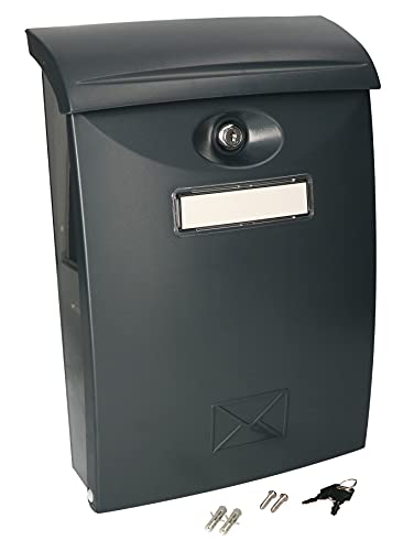 KOTARBAU® Briefkasten aus Kunststoff Anthrazit 235x90x340mm