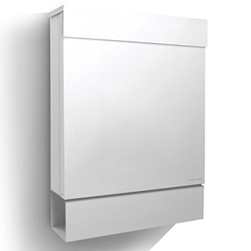 Letterman M Radius Design-Briefkasten weiß,