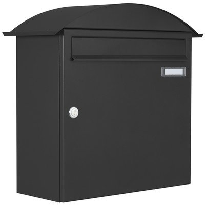 Max Knobloch Wandbriefkasten Lenexa schwarz S3600-SCH Briefkasten 20 Liter