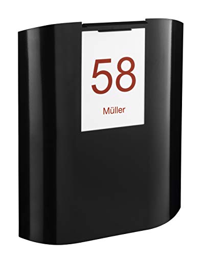 MEFA Briefkasten UFO 650 (Farbe Tiefschwarz, Einwurfklappe oben, Entnahme vorne, Größe: 538x460x164 mm) 650100M