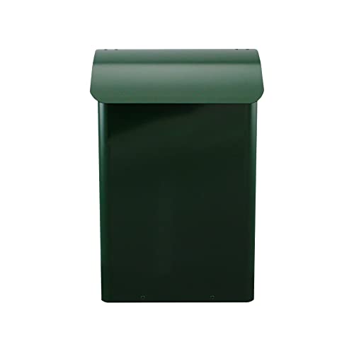 Wand-Briefkasten Safepost 14 grün (RAL 6009) racinggreen Sicherheits-Briefkasten mit doppeltem Fach Aufputz-Postkasten