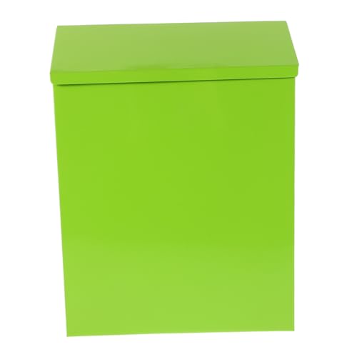 SEWACC Wandbriefkasten Aus Eisen Mit Schloss Amerikanischer Landhausstil Dekorativer Briefkasten Für Außenbereich Büro Und Zuhause Sicherer Aufbewahrungstresor Für Briefe Und Kleine Gegen