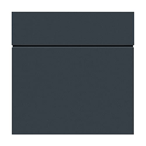 Briefkasten mit Zeitungsrolle anthrazit MOCAVI Box 715 Postkasten mit Zeitungsfach, wetterfest, moderner Wandbriefkasten rostfrei, matt, RAL 7016, Design-Postbox