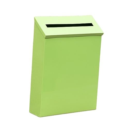 LOVIVER Wandmontierter Briefkasten aus Metall, Zeitungshalter mit Toplader, regensicherer Briefkasten, Dropbox für Tor, Veranda, Außendekoration, GRÜN