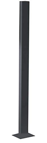 MOCAVI Stand 350 Briefkasten-Säule anthrazit-grau (RAL 7016) Standfuß zum Aufschrauben matt, Freistellung, Briefkastensäule, dunkel-grau