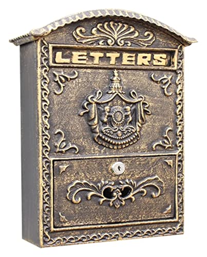 Briefkasten Schlüssel Schloss Box Vintage Abschließbarer Briefkasten, Wandhalterung Metall Mail Drop & Collection Box, für After Hours Deposits Payments Key & Letter Drop