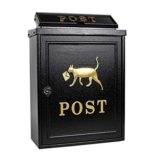 Briefkasten Draussen Gesperrte Mailbox, Jahrgang Groß Metall Türwand/Gartenzaun, Wetterfest (Color : Style 1)