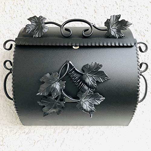 Wandbriefkasten, Briefkasten, Zaunbriefkasten, BEFESTIGUNGSMATERIAL GRATIS, aus rostfreiem Stahl verzinkt, Antik