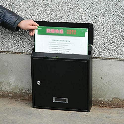 Briefkasten aus Stahl in Anthrazit - Wand-Zylinderschloss klassischer Premium-Briefkasten mit Top-Loading-Briefschlitz