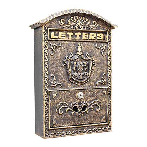 QLLL Antiker Englischer Standbriefkasten, Dekorativer Briefkasten, 27,5 X 10,2 X 40 cm