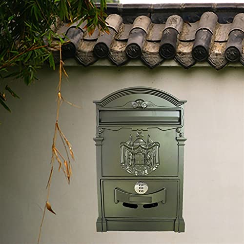 Vintage-Briefkasten aus Metall mit Zahlenschloss, Gartendekoration, codiertes Schloss, Briefkasten, Wandmontage, abschließbarer Briefkasten (Farbe: 8)