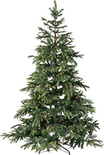 infactory Tannenbaum: Künstlicher Weihnachtsbaum mit 500 LEDs und 70 Ästen, 225 cm, grün (Weihnachtsbaum mit Beleuchtung, Kunstbaum, Weihnachtsbaumbeleuchtung )