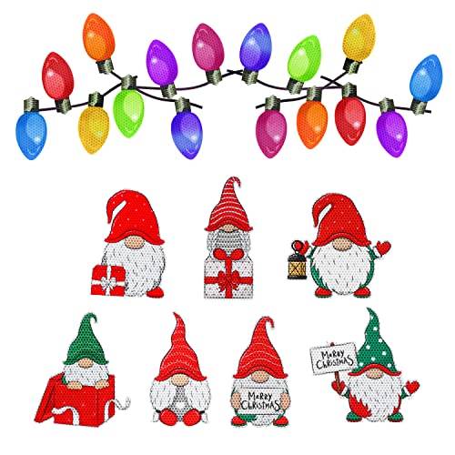 29stk Weihnachtliche Auto Magnete, 16stk Bunte Reflektierende Lichtmagnete mit Magnetdrähten Magnete Kühlschrank Weihnachten für Festival Auto Kühlschrank Briefkasten Dekoration