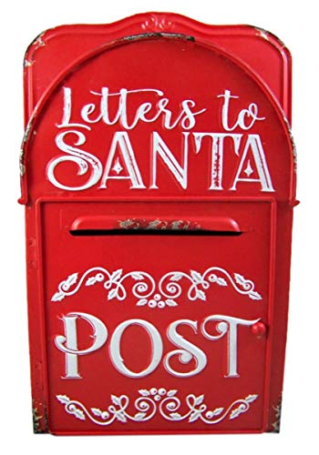 Wowser Briefkasten aus Metall, handbemalt, 38 cm, Rot