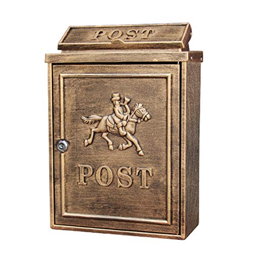 Briefkasten Große Mailbox mit Schloss und Schlüssel, Vintage Wand Letterbox für Wohnwohnungen und Häuser