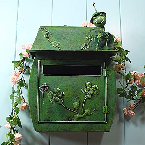 Briefkasten im ländlichen Vintage-Stil, nostalgischer Charme, Wohnkultur, Bauernhaus-Design, Briefkästen for den Außenbereich, 6 Anti-Rost-Prozess, Top-Insekten-Design, 400 x 300 x 160 mm Briefkästen