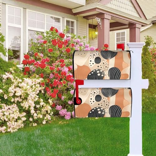Briefkastenabdeckung, magnetisch, 64,8 x 53,3 cm, weiße Punkte, Briefkasten, Willkommensbriefkasten, Außenbriefkastenabdeckun g, Dekoration für Hof, Briefkasten, Garten, Outdoor-Dekoration