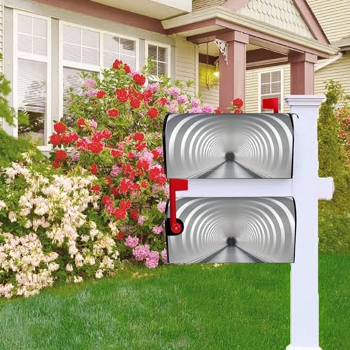 Briefkastenabdeckung, magnetisch, 64,8 x 53,3 cm, Weiß, U-Bahn-Tunnel, Briefkasten, Willkommensbriefkasten, Außenbriefkastenabdeckun g, Dekoration für Hof, Briefkasten, Abdeckung, Garten,