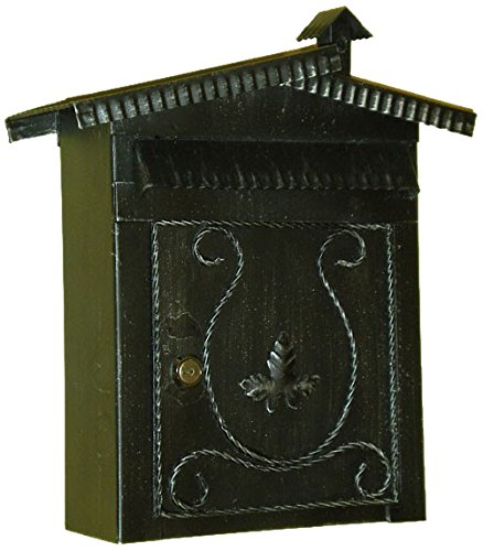 Lorenz Ferart 6008.0 Briefkasten Post, Schmiedeeisen, basistruktur schwarz Hand Silber