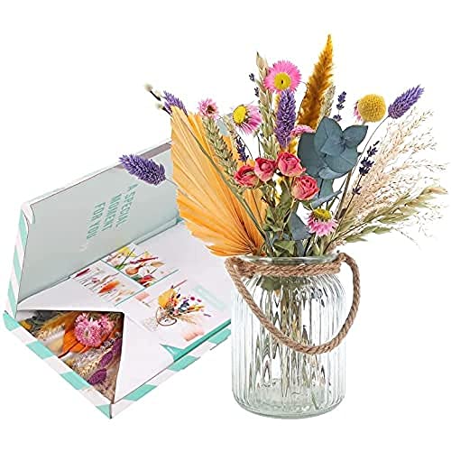 BloomPost BloomPosy Pastel - Briefkasten Trockenblumen - Länge Trockenblumen: +/- 30cm - Das originelle Briefkastengeschenk