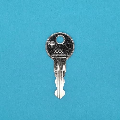 Ersatzschlüssel Profil Renz, ohne Buchstaben vor der Schlüsselnummer. Für Briefkasten und Briefkastenanlagen von Renz. Schlüssel Renz - 003