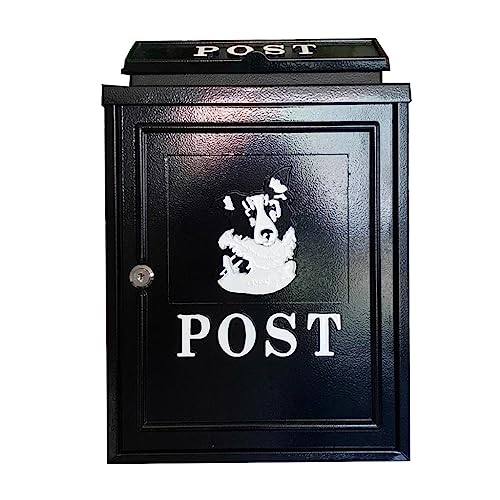 Briefkasten Zur Wandmontage, Geprägter Hund, Dekorativer Briefkasten, Metall-Briefkästen for Draußen, Vintage-Briefkasten, Briefkästen Im Bauernhaus-Stil