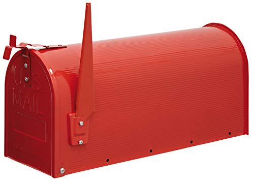 ARREGUI Mail D-USA/R Individueller Briefkasten aus Stahl im amerikanischen Stil, Größe L (C4-Zietfschriften und Umschläge), Rot, 22 x 48 x 17 cm