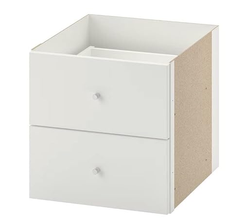 KALLAX Ikea Einsatz mit 2 Schubladen, weiß 33x33