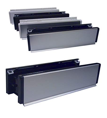 Aluminium-Briefeinwurf-m. Schacht-Nr.2-305 x 78 mm-Briefkasten-Briefschli tz-Briefklappe (305 x 78 mm, weiß lackiert)