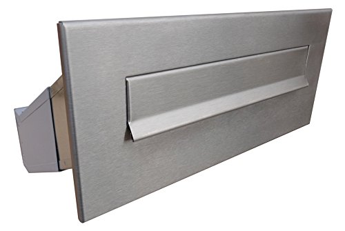 D-041 Edelstahl Mauerdurchwurf Briefkasten (Tiefe: 23-38 cm) - LETTERBOX24.de