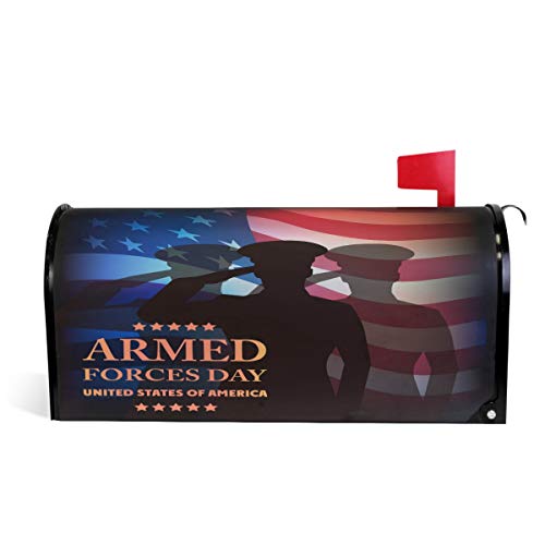 Wamika Briefkastenabdeckung, magnetisch, amerikanische Flagge, Briefkasten, Garten, Hof, Heimdekoration für Außenbereich, Standardgröße 52 cm (L) x 46 cm (B)