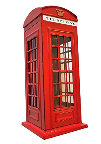 London Telefonzelle Spardose - Rotes Druckgussmetall / Britische Andenken aus England UK