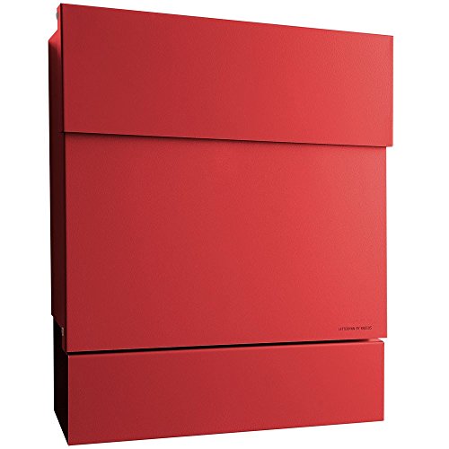 Radius Briefkasten Letterman 5 rot mit Zeitungsrolle 561r