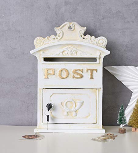 Wand Briefkasten Gusseisen shabby Wandbriefkasten Vintage Postbox Postkasten neu 