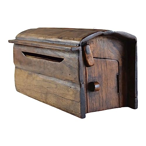 Briefkasten aus massivem Holz, mittlere Kapazität, Briefkasten, kreative Heimdekoration, Paketkasten, Wandmontage, Vintage-Briefkästen