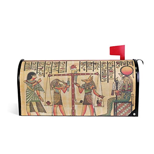 Linomo Magnetischer Briefkasten-Abdeckung, Antikes Ägypten, Briefkasten, Briefkasten, Abdeckung, für Haus, Garten, Hof, Außendekoration, für Übergröße 63,5 x 53,3 cm