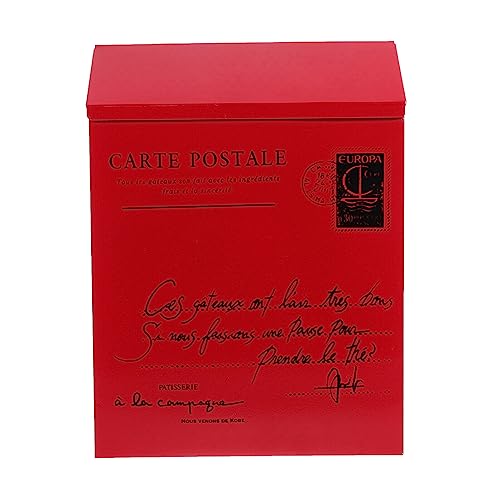 OSALADI Vintage-Briefkasten Zur Wandmontage Metall-Briefkasten Antiker Vorschlag Briefkasten Für Außenposthalter 11 5 X 8 5 cm. 5X2. 5 Zoll Rot