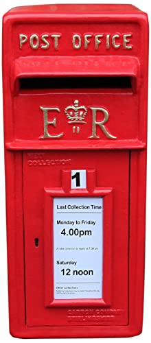 Briefkasten im englischen Stil Postkasten rot Wandbriefkasten Standbriefkasten Post Box Gusseisen