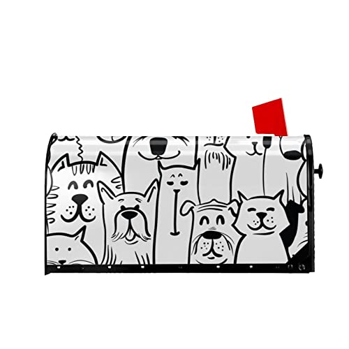 LISNGFJ Briefkasten-Abdeckung, 64,8 x 53,3 cm, lustig, niedlich, Schaf-Druck, wasserdicht, Magnetische Briefkasten-Abdeckungen für Garten, Outdoor-Dekoration