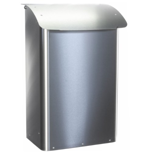 Wand-Briefkasten Safepost 14 Briefkasten Edelstahl Sicherheits-Briefkasten mit doppeltem Fach Aufputz-Postkasten