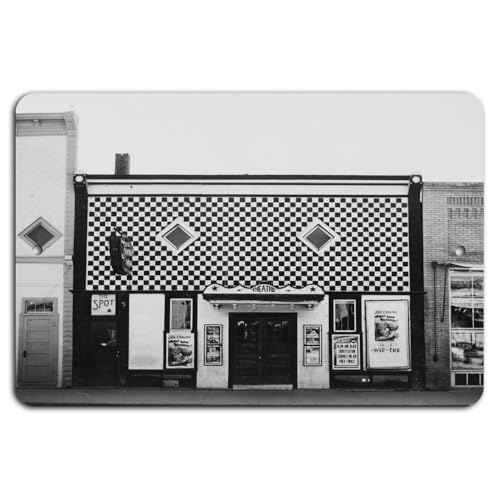 Vintage-Theater-Charme: Karierte Nostalgie blechschilder retro mit sprüchen vintage home deko 12x8 inch/30x20cm