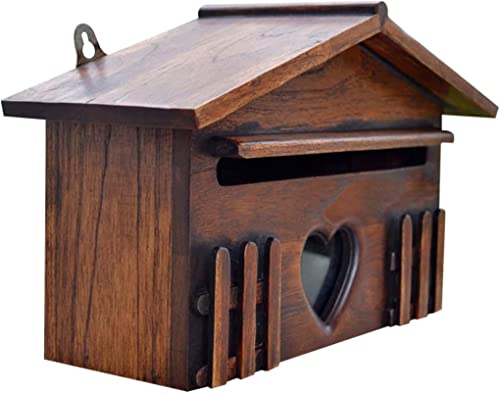 1PC wasserdichte Outdoor Holz Briefkasten Brief Mailbox Abschließbare Wand Mail Box Sichere Briefkasten Garten Home Dekoration