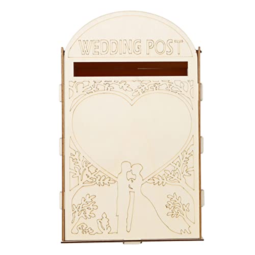 Allayu Exquisite Hochzeitskartenbox Romantische Holzkisten Containerboxen mit Behältern Kartenbehälter für Partyzubehör, JM01616