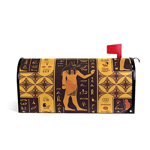 Linomo Magnetischer Briefkasten-Abdeckung, antike ägyptische Briefkasten, Briefkasten-Abdeckung, für Haus, Garten, Hof, Außendekoration, für Übergröße 63,5 x 53,3 cm