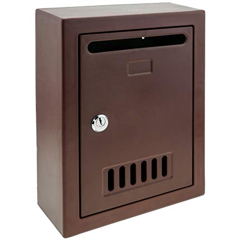 PrimeMatik - Briefkasten Postkasten Kunststoff Burgunder Farbe für wallmount 205x80x273mm